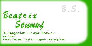 beatrix stumpf business card
